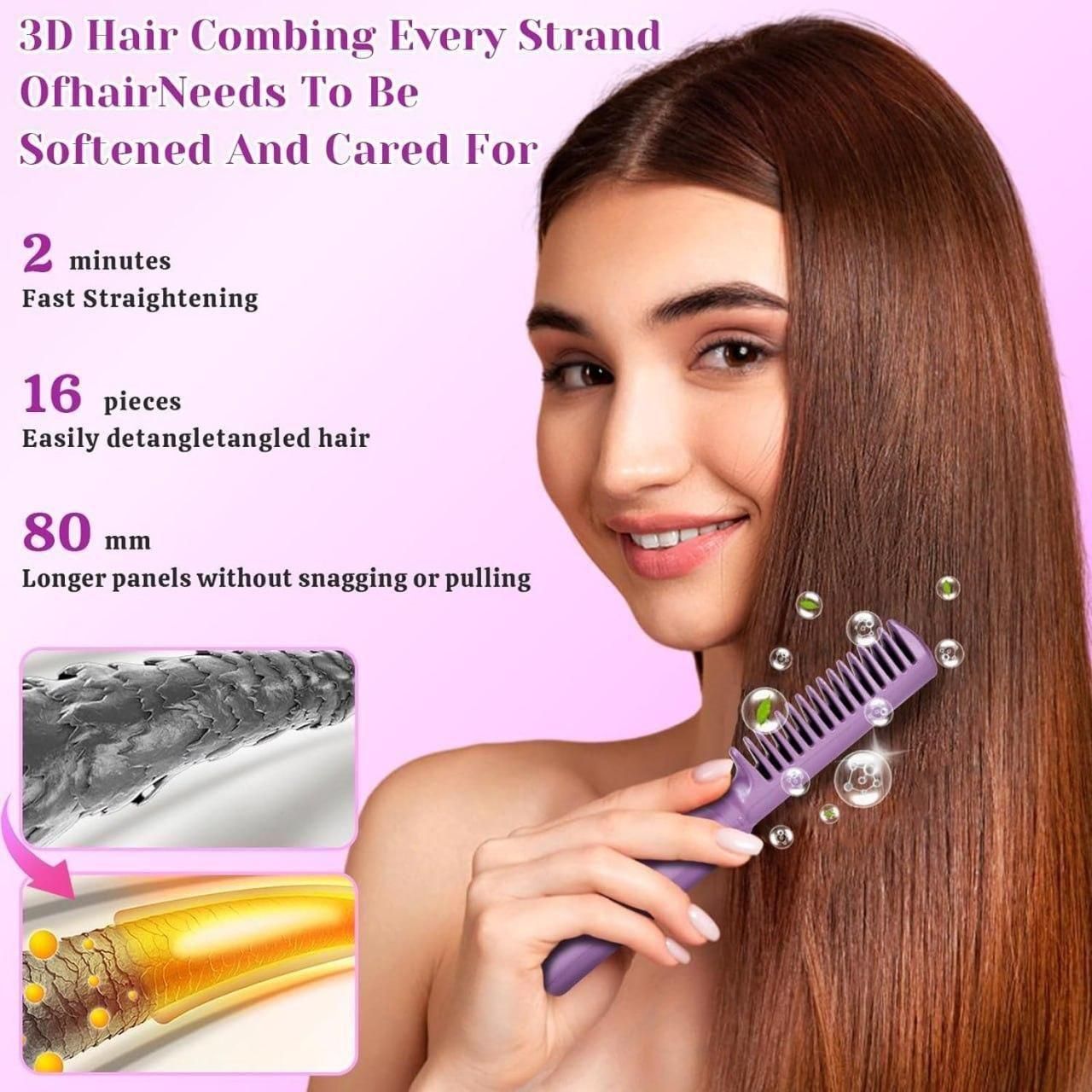 Meneflix Portable Mini Hair Straightener Cordless Hot Comb
